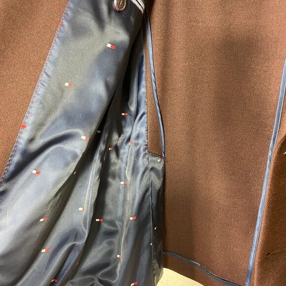 Tommy Hilfiger Men’s Sport Coat Blazer Jacket Burgundy 46L Casual - Picture 7 of 8